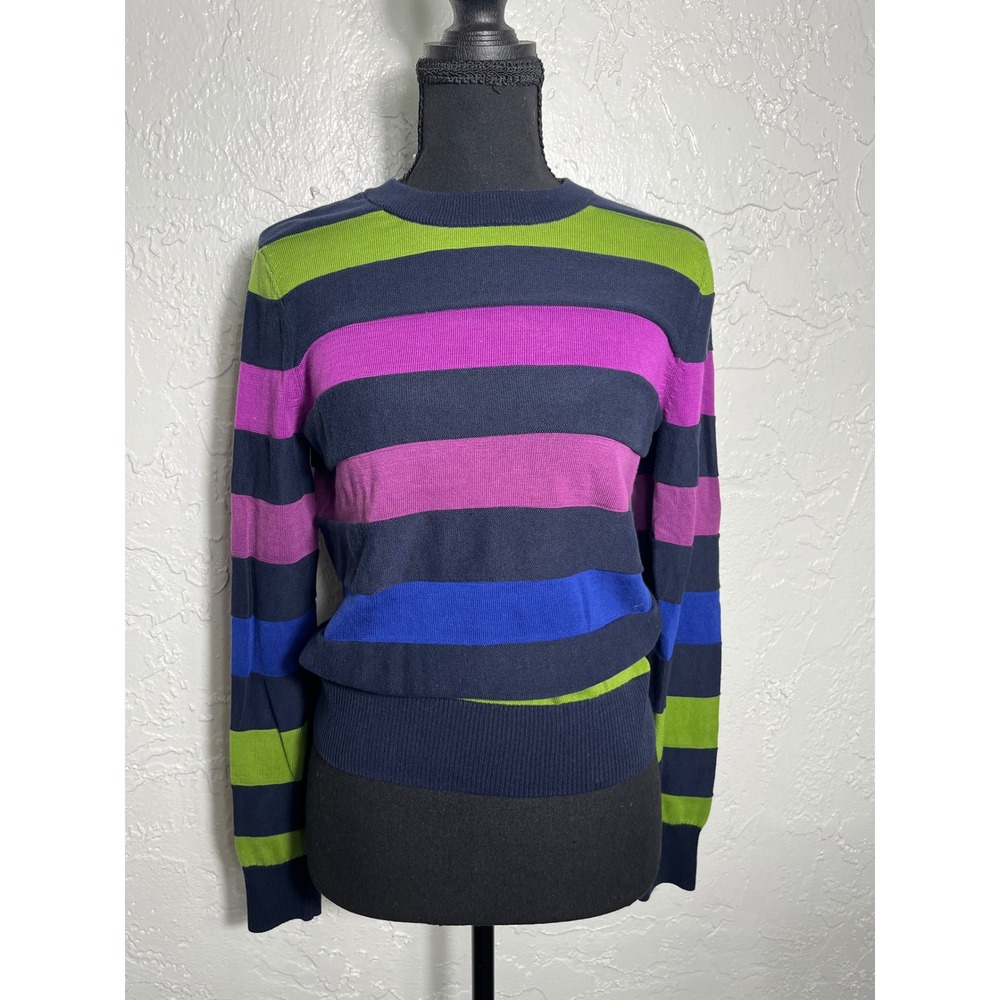 Brooks Brothers Red Fleece Multicolor Striped Cotton Sweater Women's Small